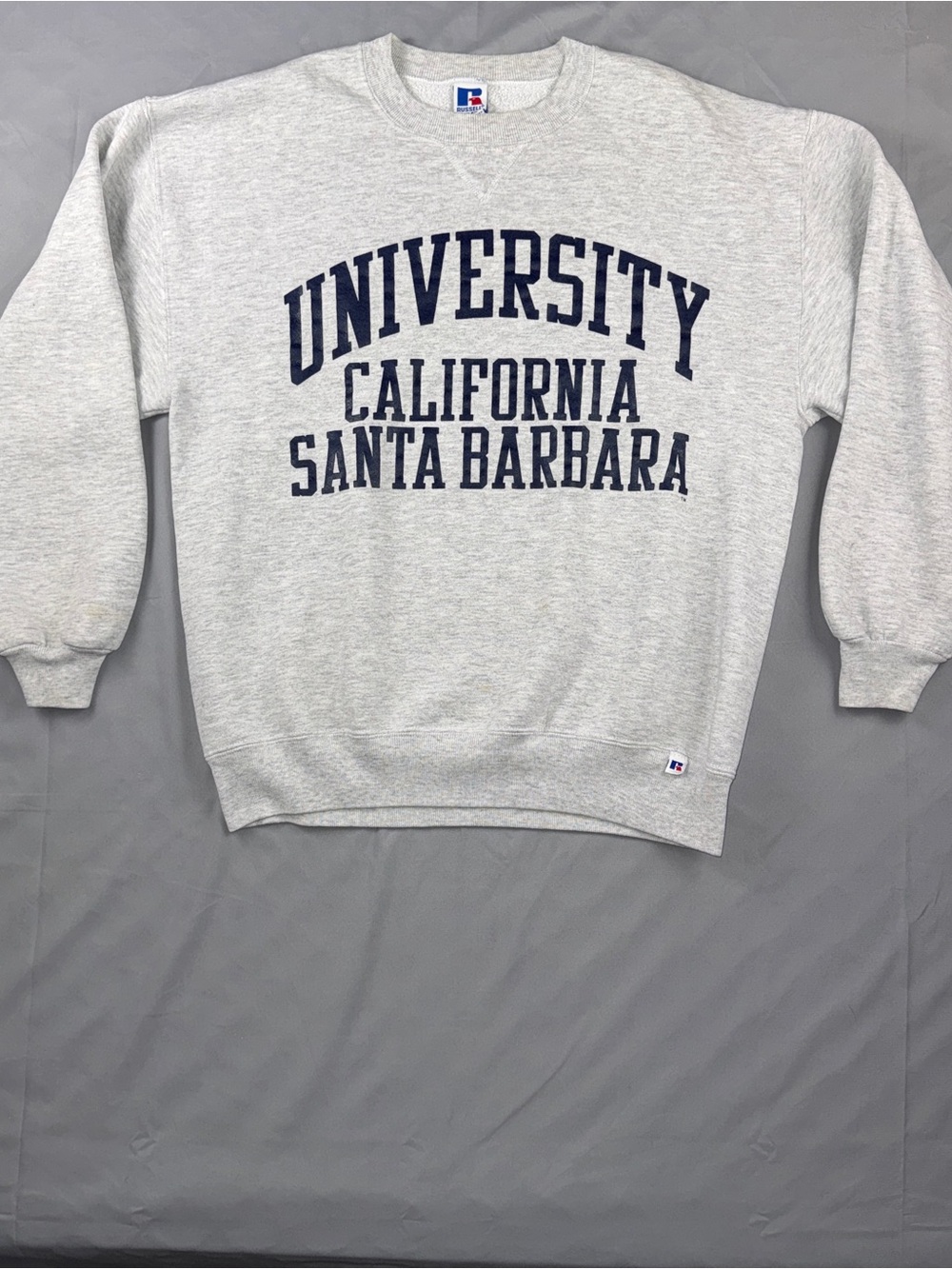 Vintage UC Santa Barbara Gauchos Sweatshirt Mens Large Gray NCAA Russell 90s